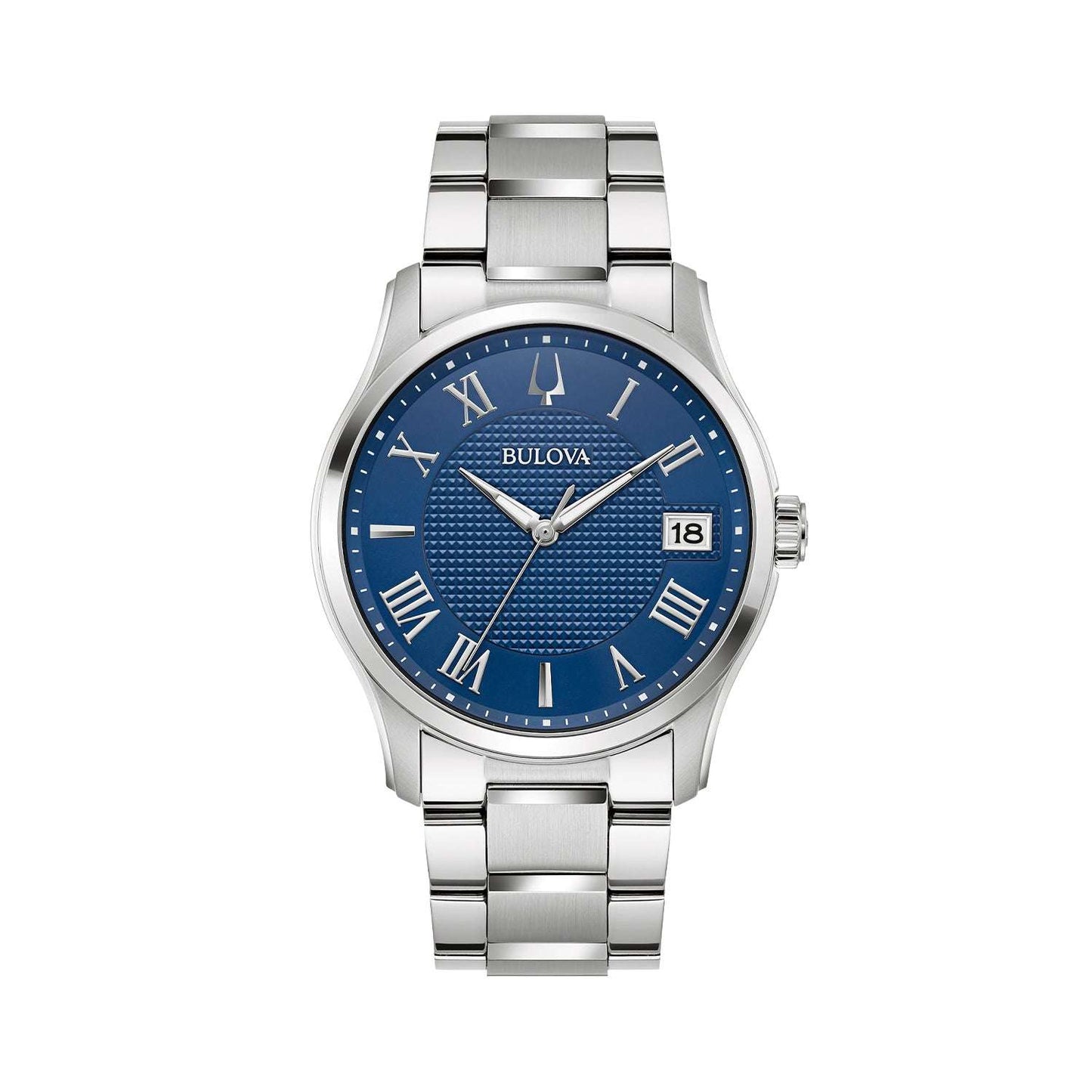 Bulova-Wilton-Classic-Quartz-Blue-Dial-para-Hombre-96B-Frente