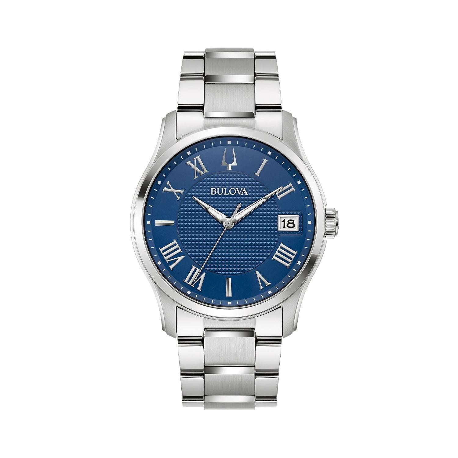 Bulova-Wilton-Classic-Quartz-Blue-Dial-para-Hombre-96B-Frente
