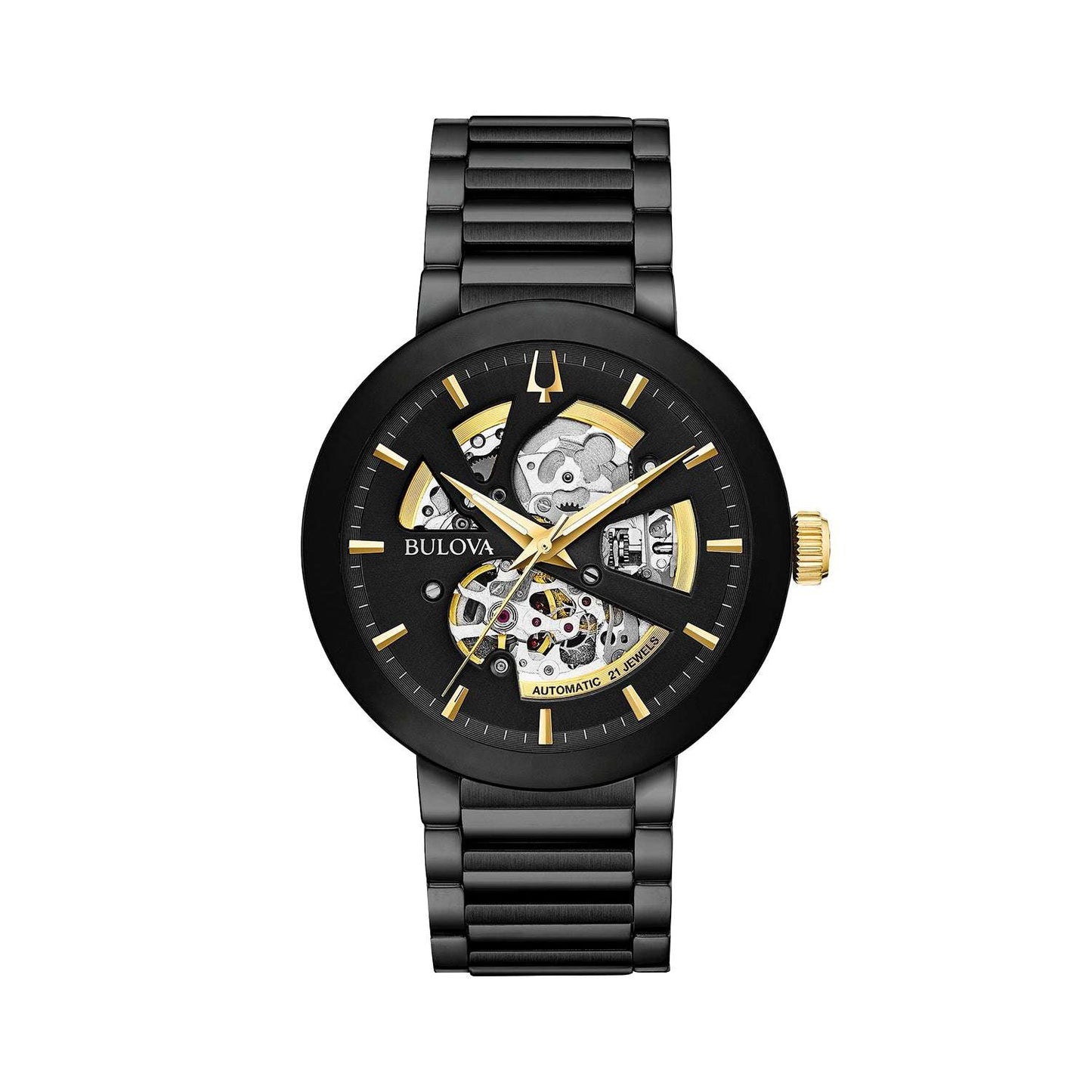 Reloj Futuro Modern Carátula Negra Abierta Automático para Hombre