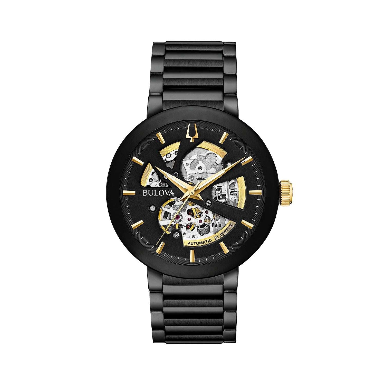 Reloj Futuro Modern Carátula Negra Abierta Automático para Hombre