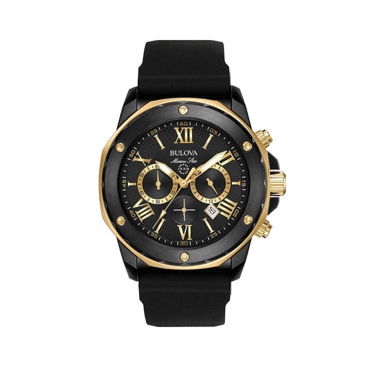 Reloj-Bulova-Marine-Star-Series-A-Caratula-Negra-de-Cuarzo-para-Hombre-98B278-Frente