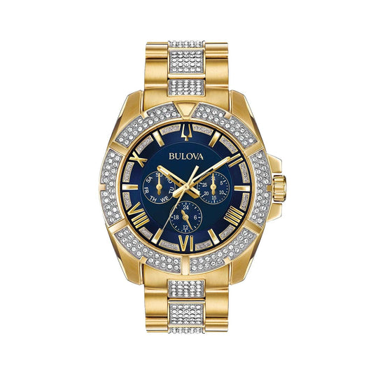 Reloj-Bulova-Octava-Crystal-Caratula-Azul-de-Cuarzo-para-Hombre-98C128-Frente